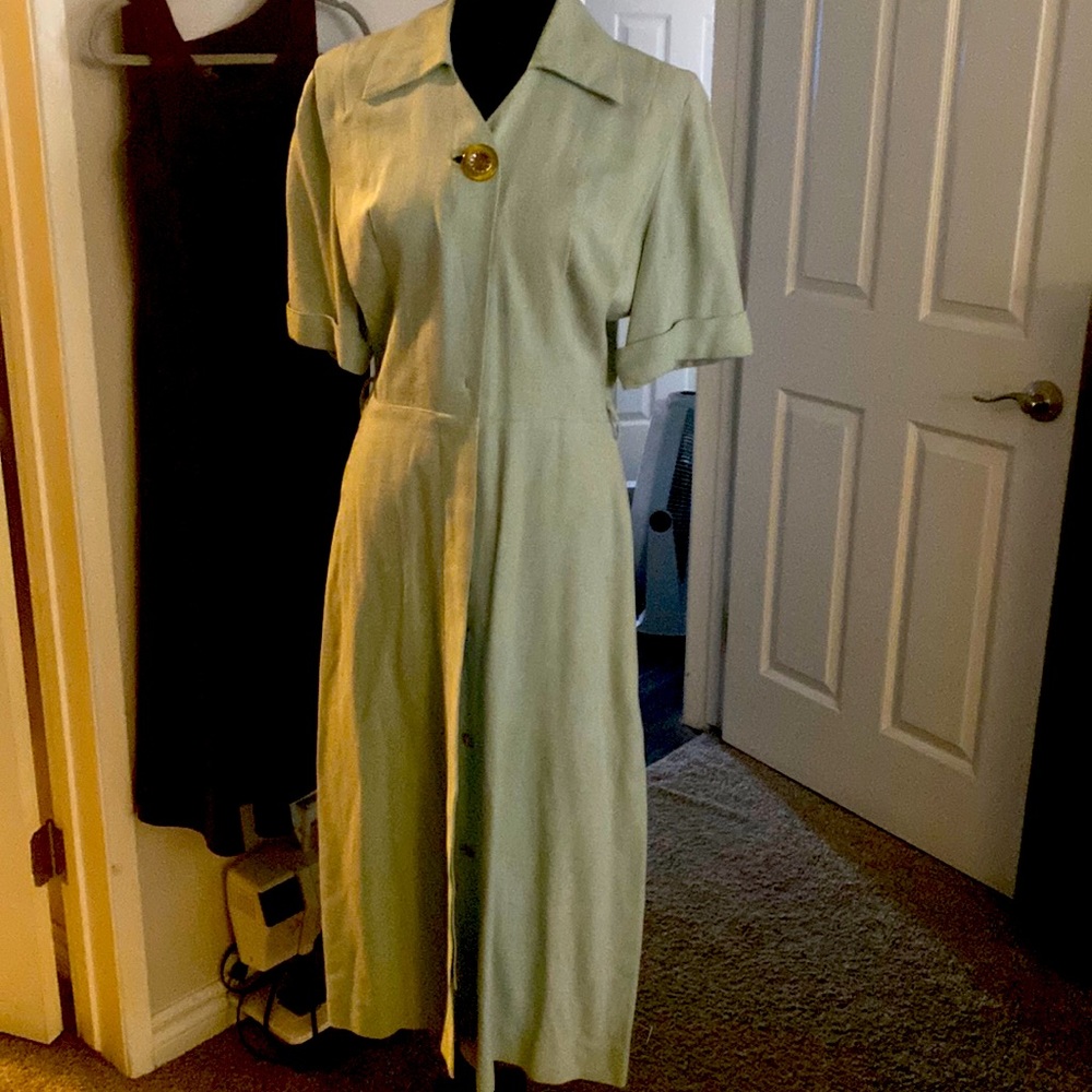 True vintage light mint Green Day dress